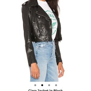 Lamarque Sleek Black Leather Biker Jacket